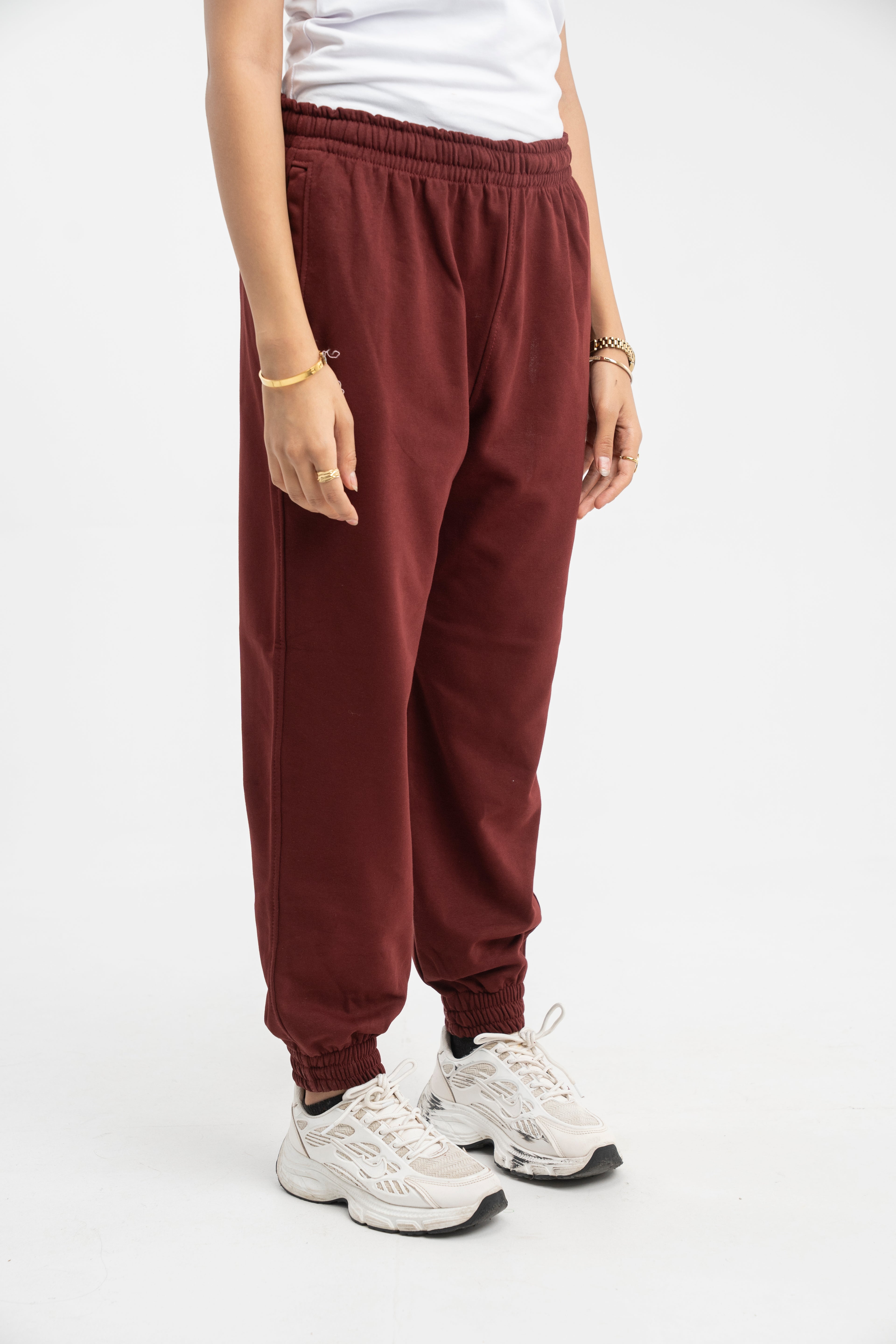 High-waisted joggers