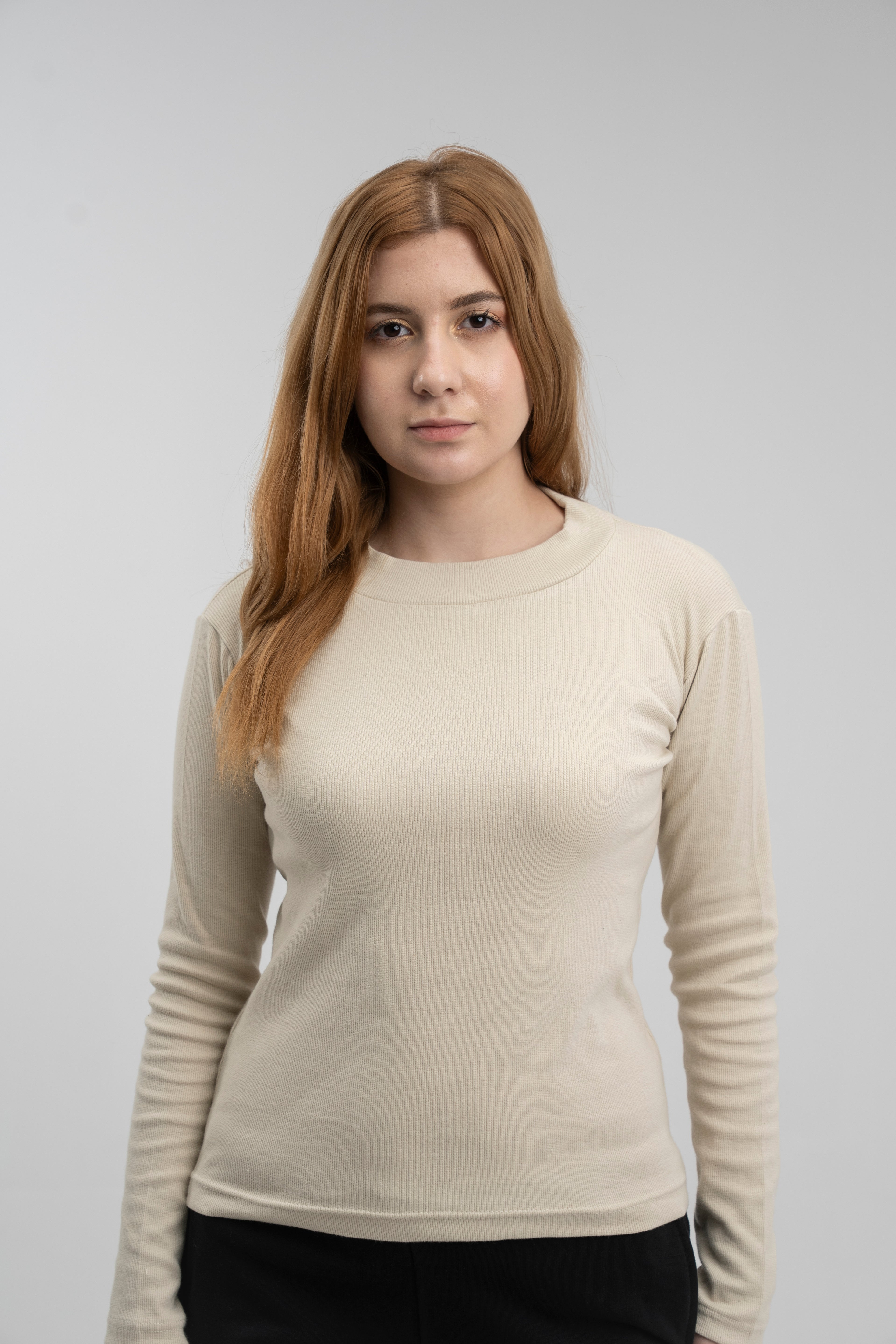 Ribbed long-sleeve top