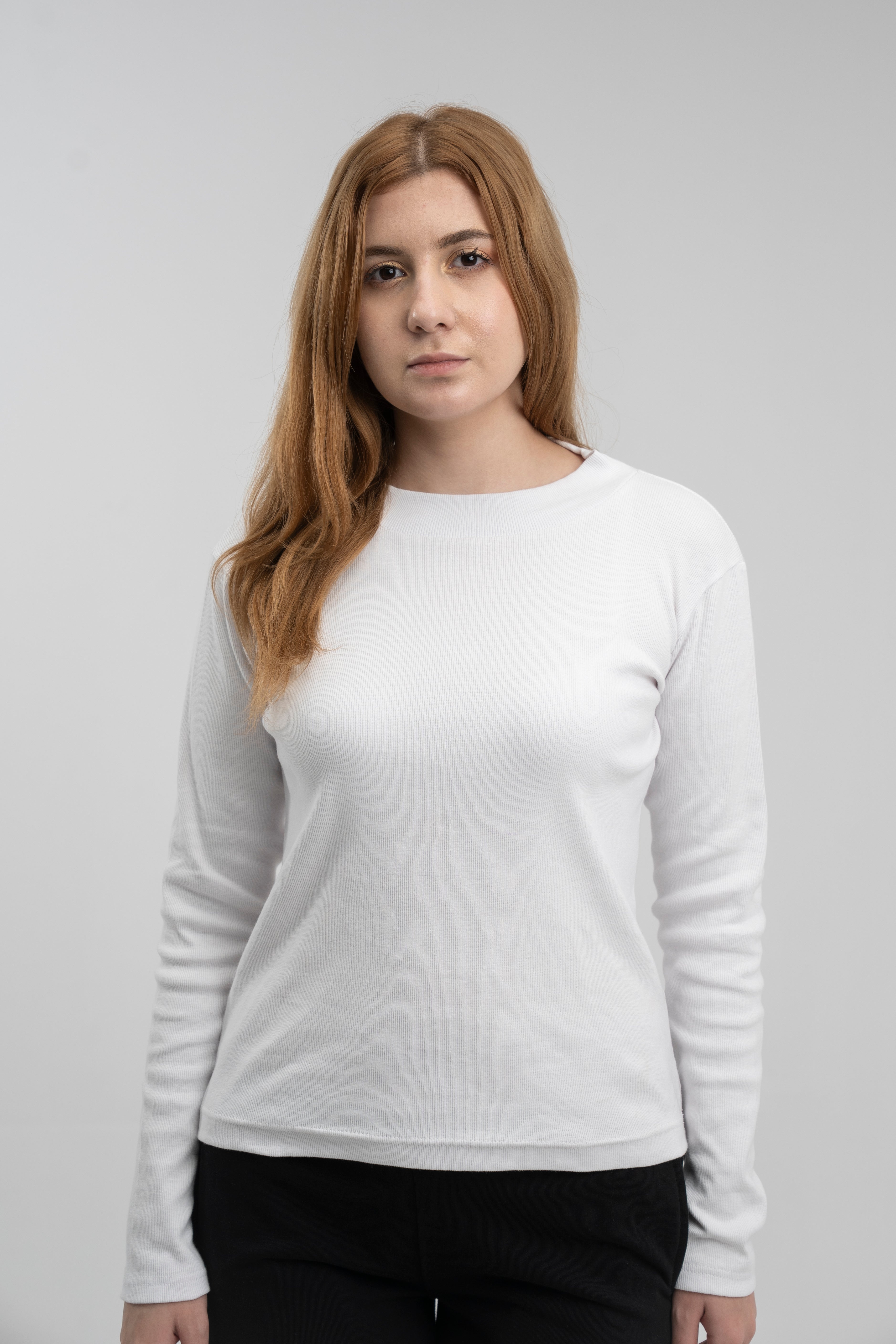 Ribbed long-sleeve top