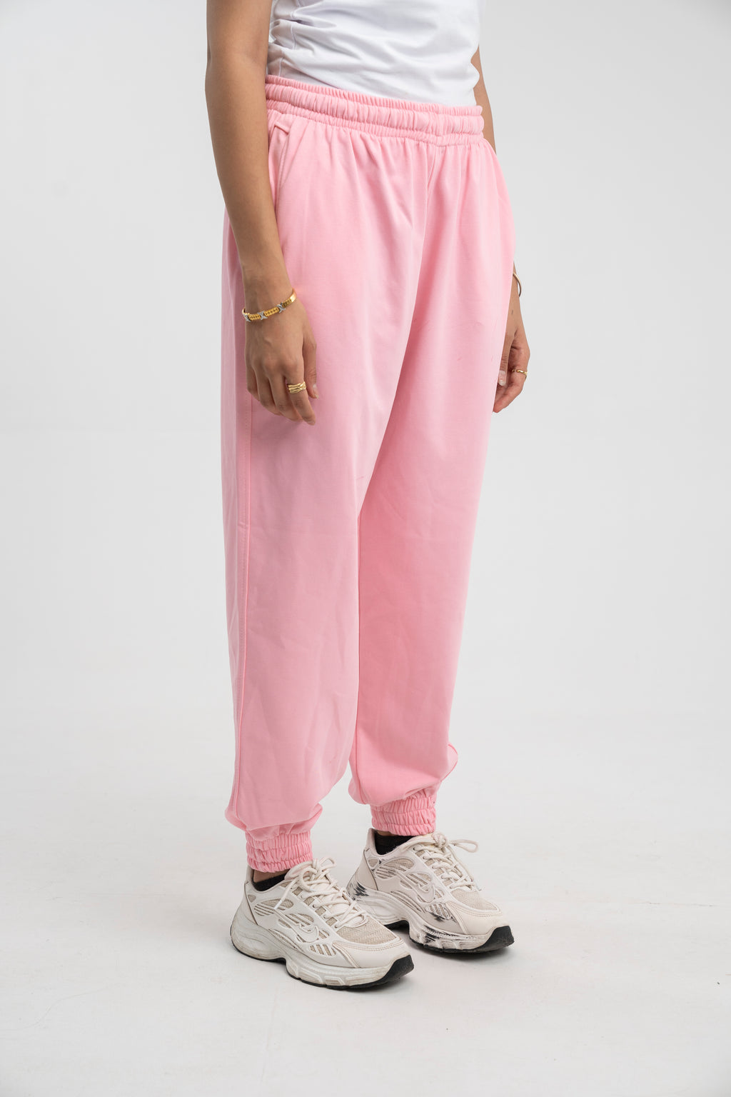 High-waisted joggers