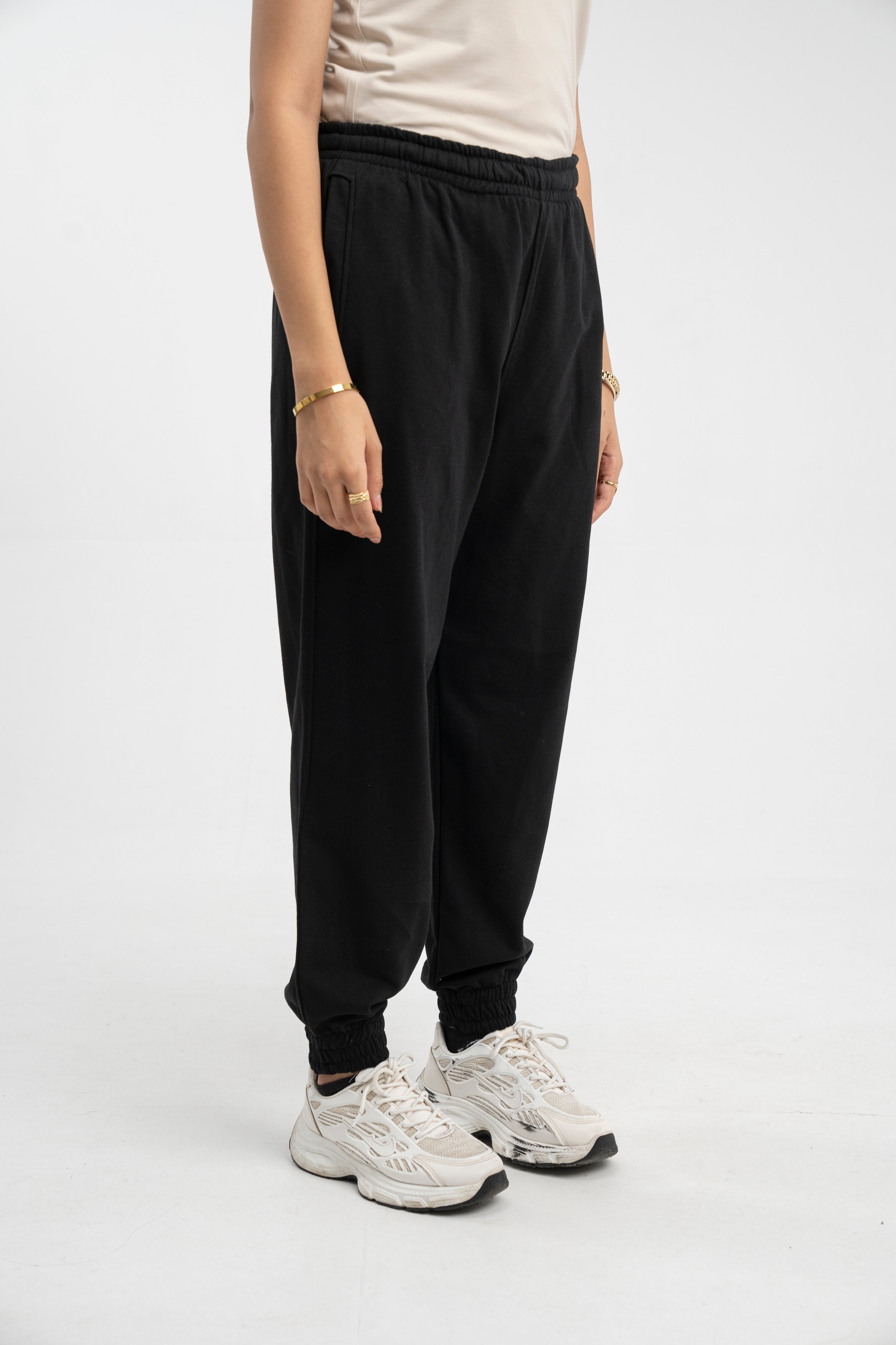 High-waisted joggers