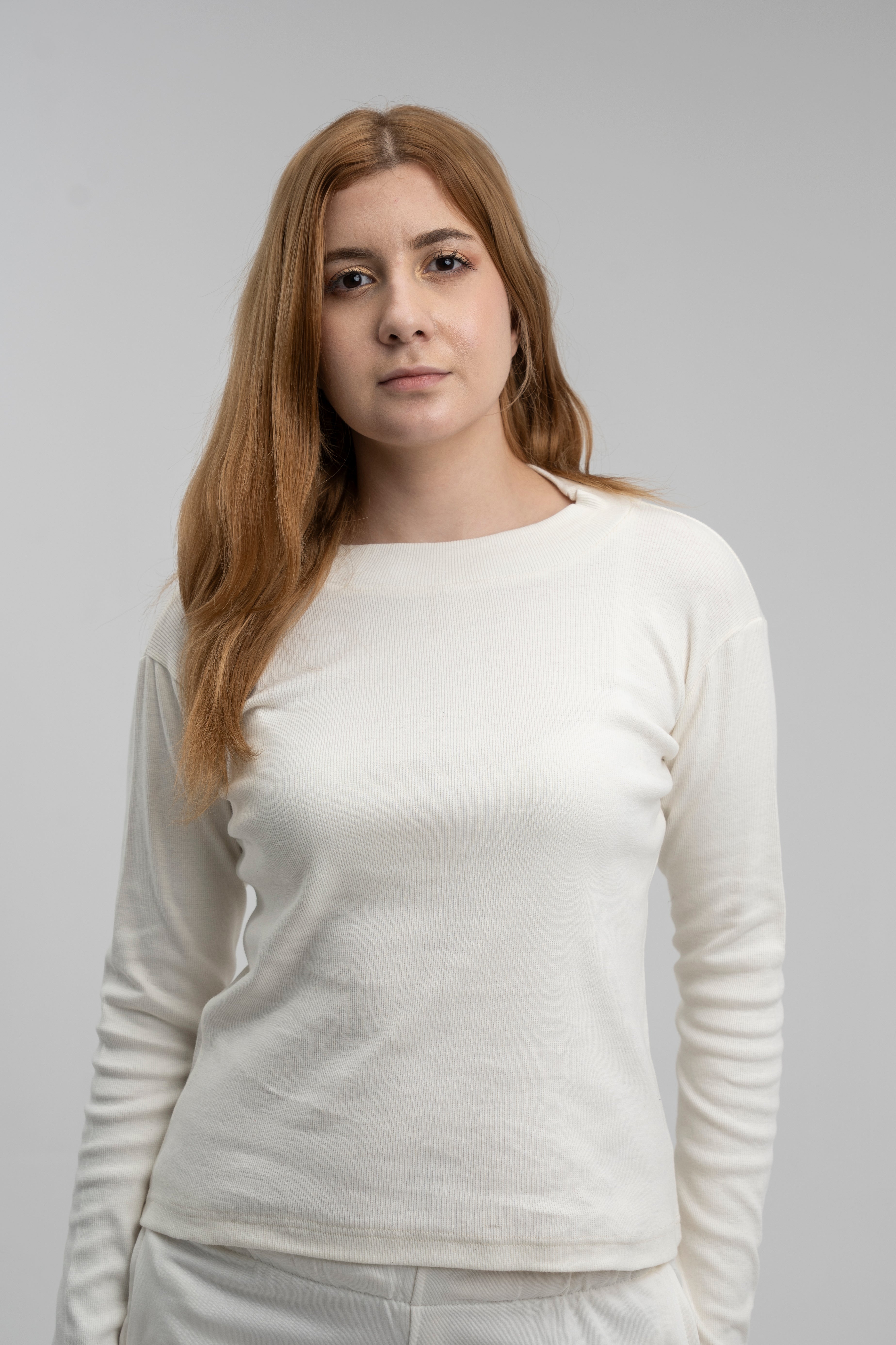 Ribbed long-sleeve top