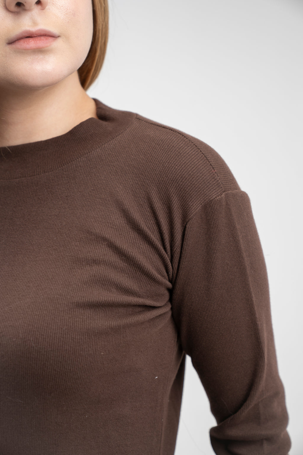 Ribbed long-sleeve top
