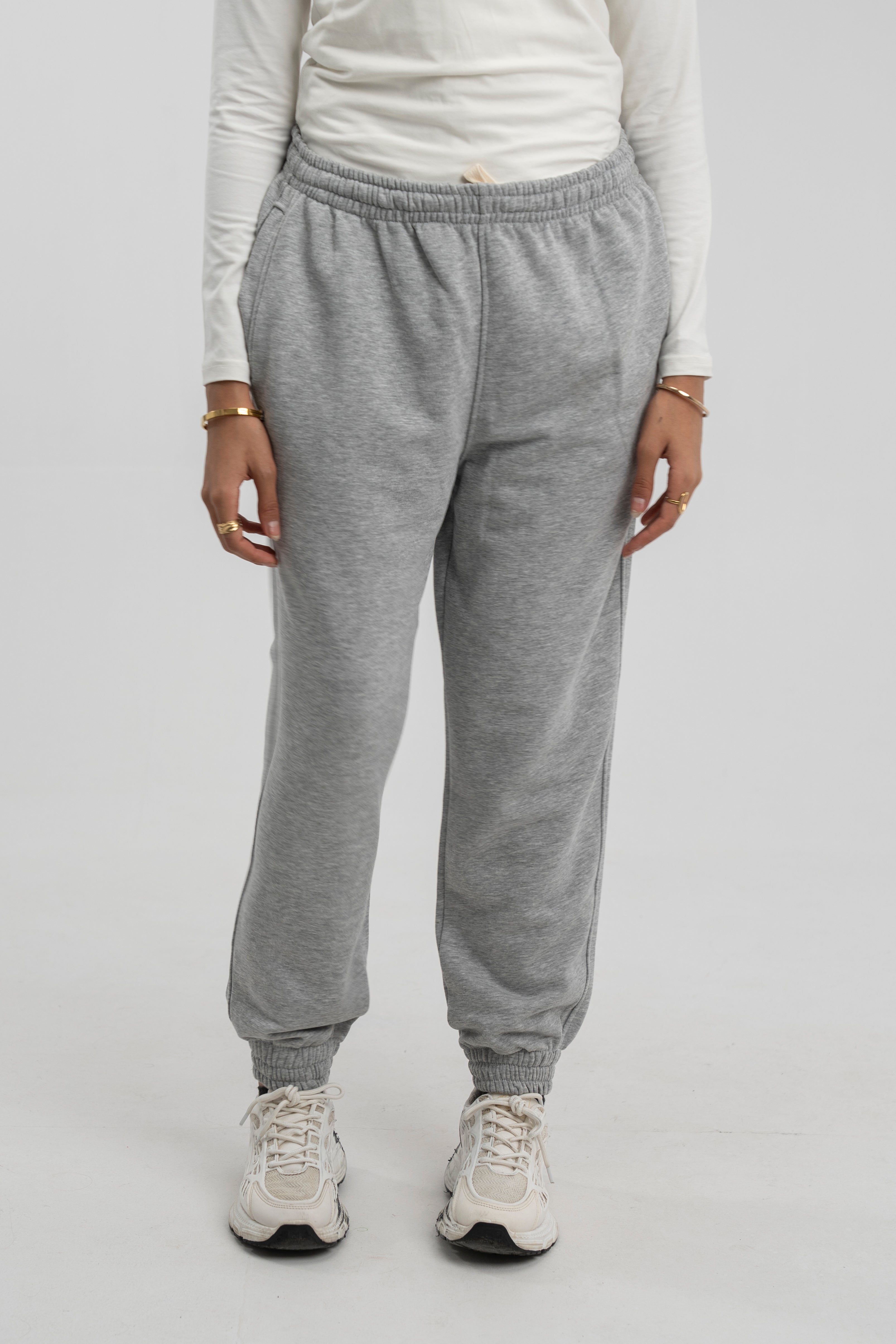 High-waisted joggers